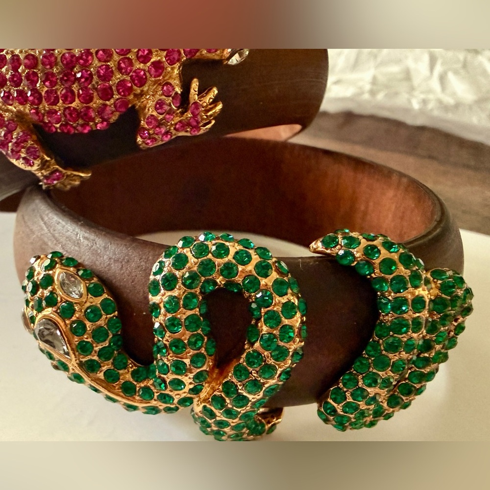 Vintage 80's statement animal bracelets - Picture 7 of 7